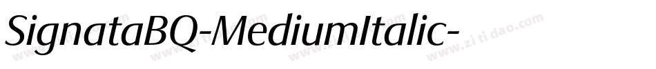 SignataBQ-MediumItalic字体转换