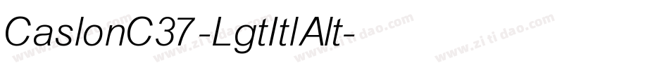 CaslonC37-LgtItlAlt字体转换