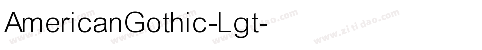 AmericanGothic-Lgt字体转换
