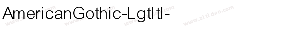 AmericanGothic-LgtItl字体转换