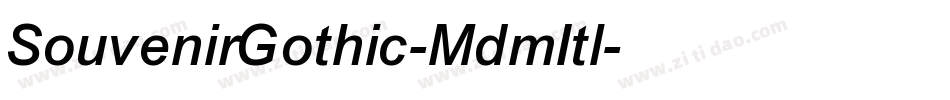 SouvenirGothic-MdmItl字体转换