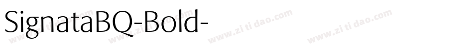 SignataBQ-Bold字体转换