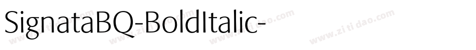SignataBQ-BoldItalic字体转换