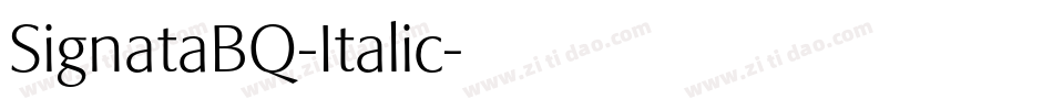 SignataBQ-Italic字体转换