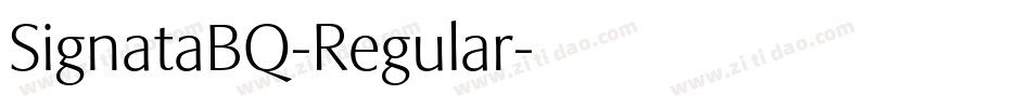 SignataBQ-Regular字体转换