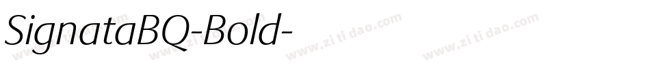 SignataBQ-Bold字体转换