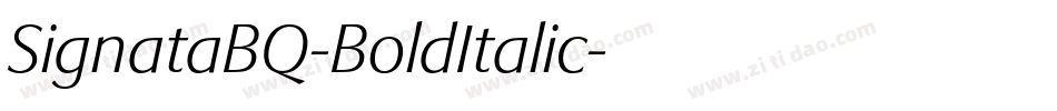 SignataBQ-BoldItalic字体转换