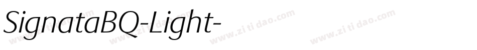 SignataBQ-Light字体转换