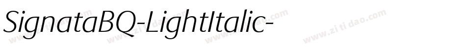 SignataBQ-LightItalic字体转换