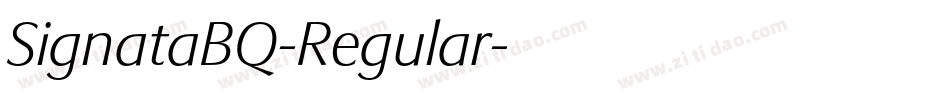 SignataBQ-Regular字体转换