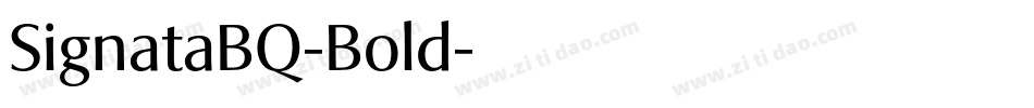 SignataBQ-Bold字体转换