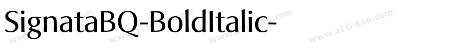 SignataBQ-BoldItalic字体转换