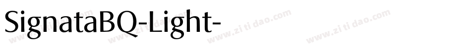 SignataBQ-Light字体转换