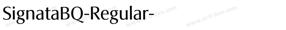 SignataBQ-Regular字体转换
