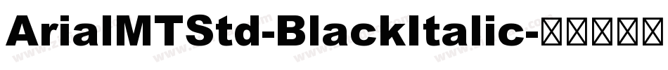 ArialMTStd-BlackItalic字体转换