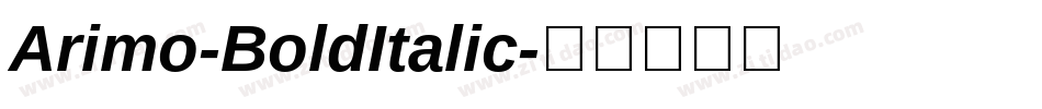 Arimo-BoldItalic字体转换