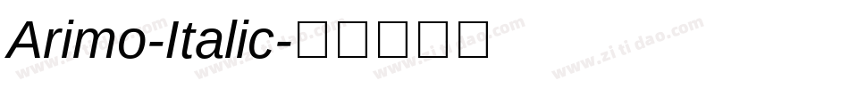 Arimo-Italic字体转换