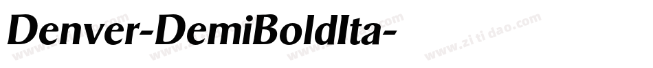 Denver-DemiBoldIta字体转换