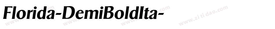 Florida-DemiBoldIta字体转换