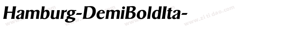 Hamburg-DemiBoldIta字体转换