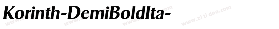 Korinth-DemiBoldIta字体转换