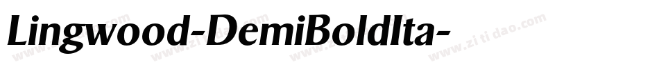 Lingwood-DemiBoldIta字体转换