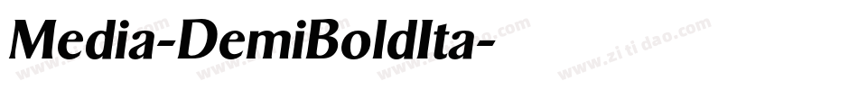 Media-DemiBoldIta字体转换