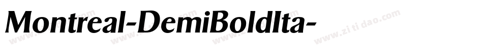 Montreal-DemiBoldIta字体转换
