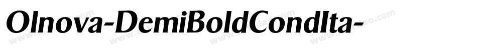 Olnova-DemiBoldCondIta字体转换