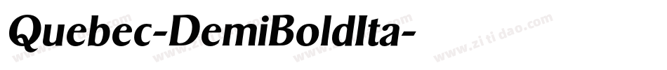 Quebec-DemiBoldIta字体转换