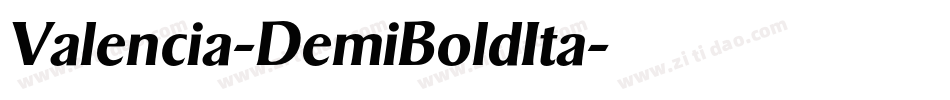 Valencia-DemiBoldIta字体转换
