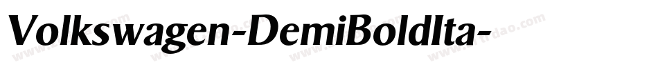 Volkswagen-DemiBoldIta字体转换