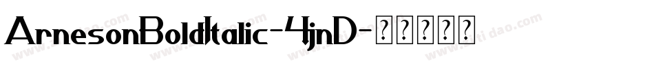 ArnesonBoldItalic-4jnD字体转换