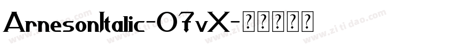 ArnesonItalic-07vX字体转换