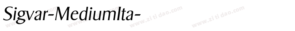 Sigvar-MediumIta字体转换