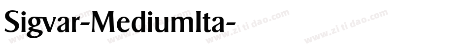 Sigvar-MediumIta字体转换