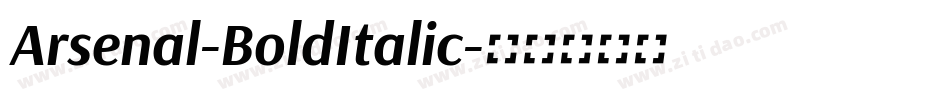 Arsenal-BoldItalic字体转换
