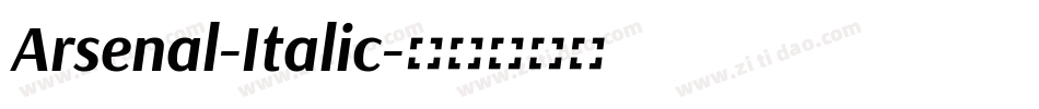 Arsenal-Italic字体转换