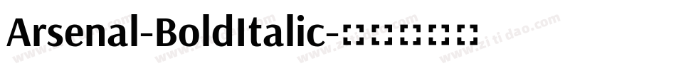 Arsenal-BoldItalic字体转换
