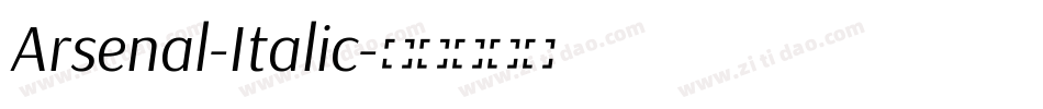 Arsenal-Italic字体转换