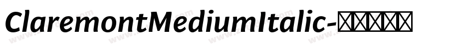 ClaremontMediumItalic字体转换