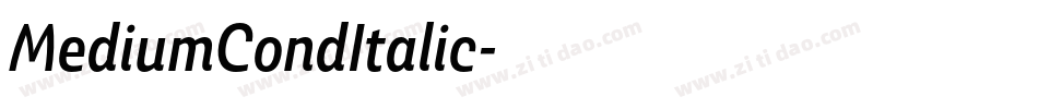 MediumCondItalic字体转换