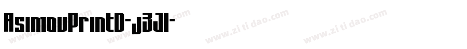 AsimovPrintD-j3Jl字体转换