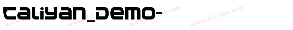 Caliyan_Demo字体转换