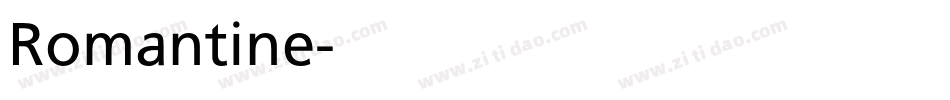 Romantine字体转换