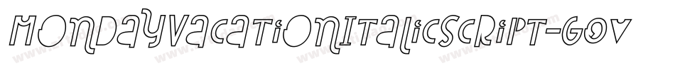 MondayVacationItalicScript-GOv4P字体转换