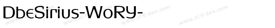 DbeSirius-WoRY字体转换