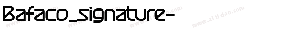 Bafaco_signature字体转换