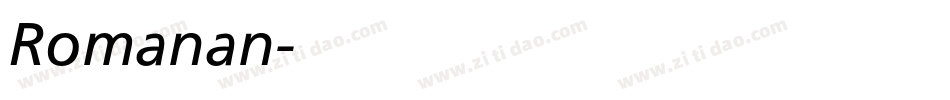 Romanan字体转换