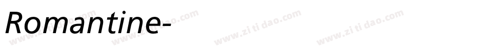 Romantine字体转换